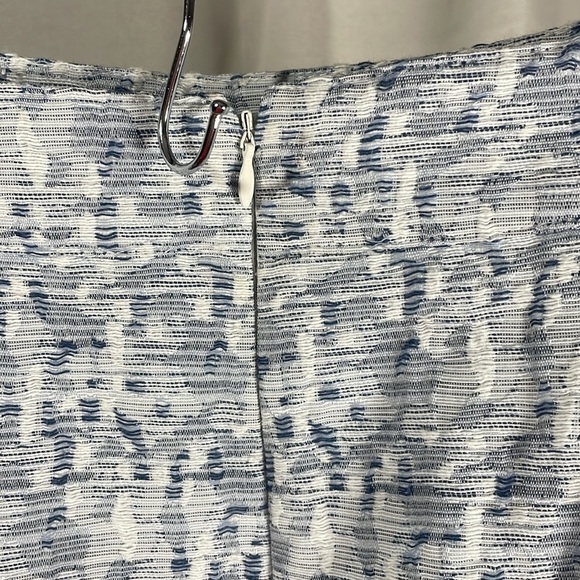 LOFT Blue and White A-Line Mini Skirt - Picture 4 of 4